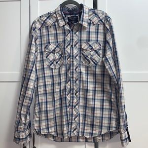 Guess plaid shirt Size Large